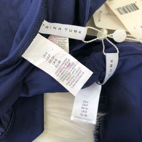 Trina Turk Swimsuit Set Indo Off the Shoulder Bikini Top and Bottom Size 4 - Picture 8 of 8